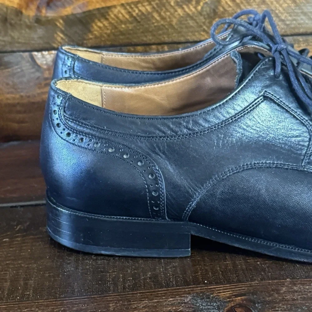 J. Murphy by Johnston & Murphy Leather Lace Up Shoes Men's Size 13 M Black India - Picture 9 of 12